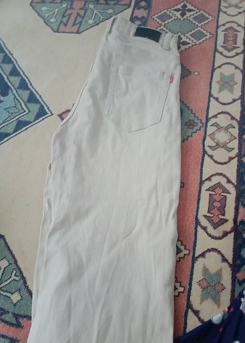 ten rengi Pamuklu Salaş Midi Kadın Pantolon - Görsel 2