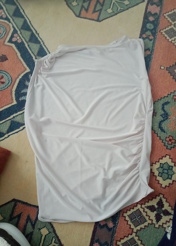 Drapeli Siyah  Kolsuz Bluz - Görsel 3