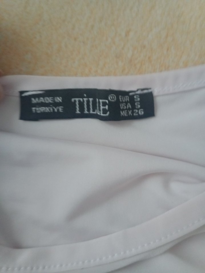 Drapeli Siyah  Kolsuz Bluz - Görsel 4