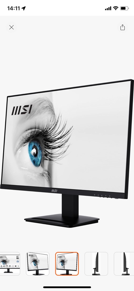 ACİL SATILIK HOPARLÖRLÜ MSI 27 100 HZ IPS PANEL MONİTOR - Görsel 3