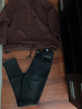 Topshop Topshop yüksek bel likralı füme jean