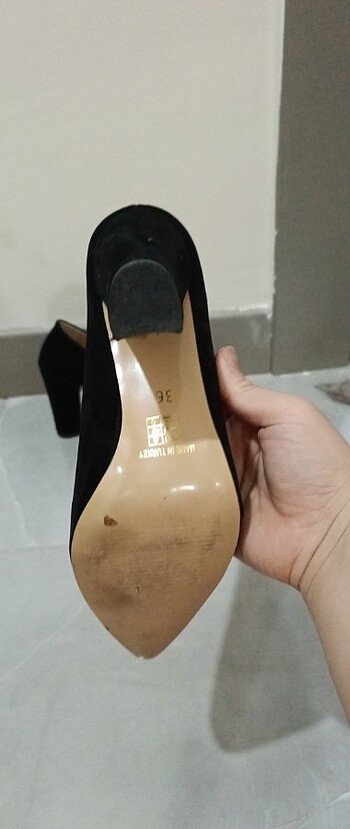 36 Beden siyah Renk Kalın topuklu stiletto