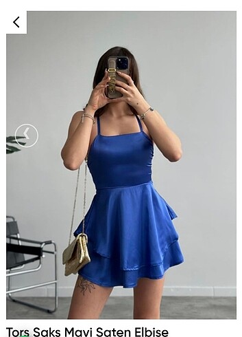 Diğer Mini Saten Elbise