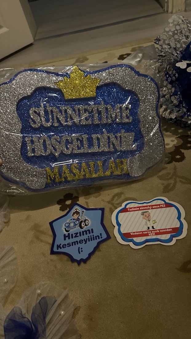 Mavi Parlak Sünnet Partisi Seti - Görsel 2