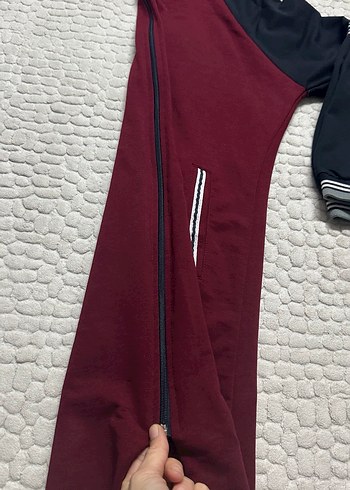 l Beden bordo Renk Kapüşonlu Fermuarlı kadın tunik