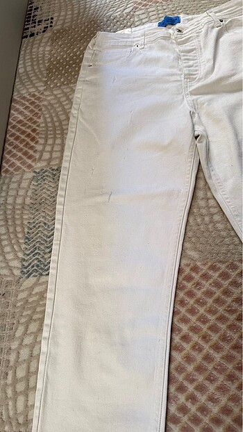 36 Beden Beyaz jean kot pantolon