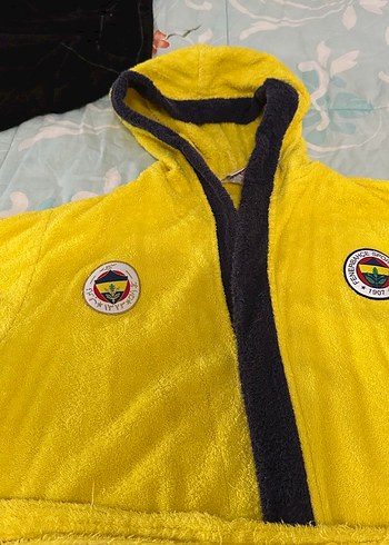Kapüşonlu Fenerbahçe Bornoz - Görsel 3