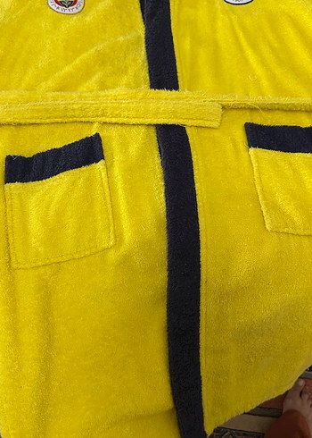 Kapüşonlu Fenerbahçe Bornoz - Görsel 5