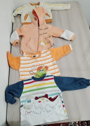 LC Waikiki Renkli Uzun Kollu Erkek Bebek Sweatshirt Seti