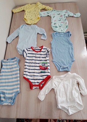 Uzun Kollu Mavi Pamuklu Bebek Body - Görsel 2