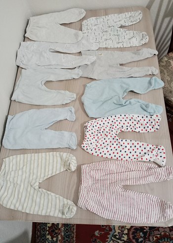 Gri ve Desenli Bebek Uyku Pantolonları - Görsel 2