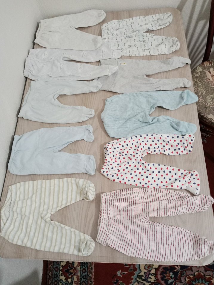 Gri ve Desenli Bebek Uyku Pantolonları - Görsel 2