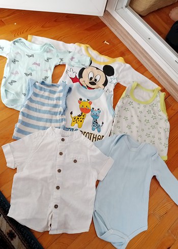 Beyaz Düğmeli Bebek Body, Pamuk, Kısa Kollu - Görsel 2