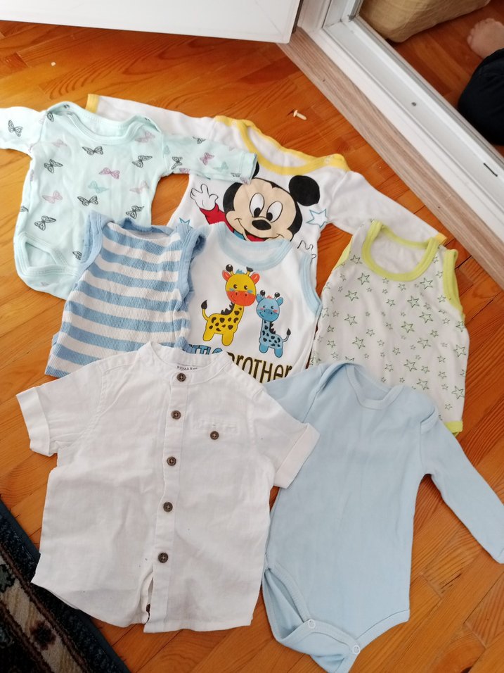 Beyaz Düğmeli Bebek Body, Pamuk, Kısa Kollu - Görsel 2