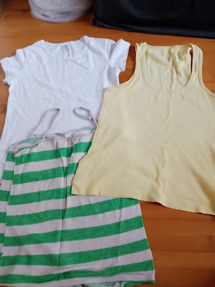 Beyaz Mini Askısız Hamile Üstü - Görsel 2