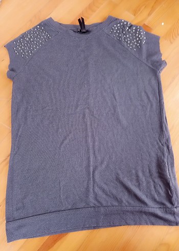 Kız Çocuk Gri Kısa Kollu Tişört - Görsel 2