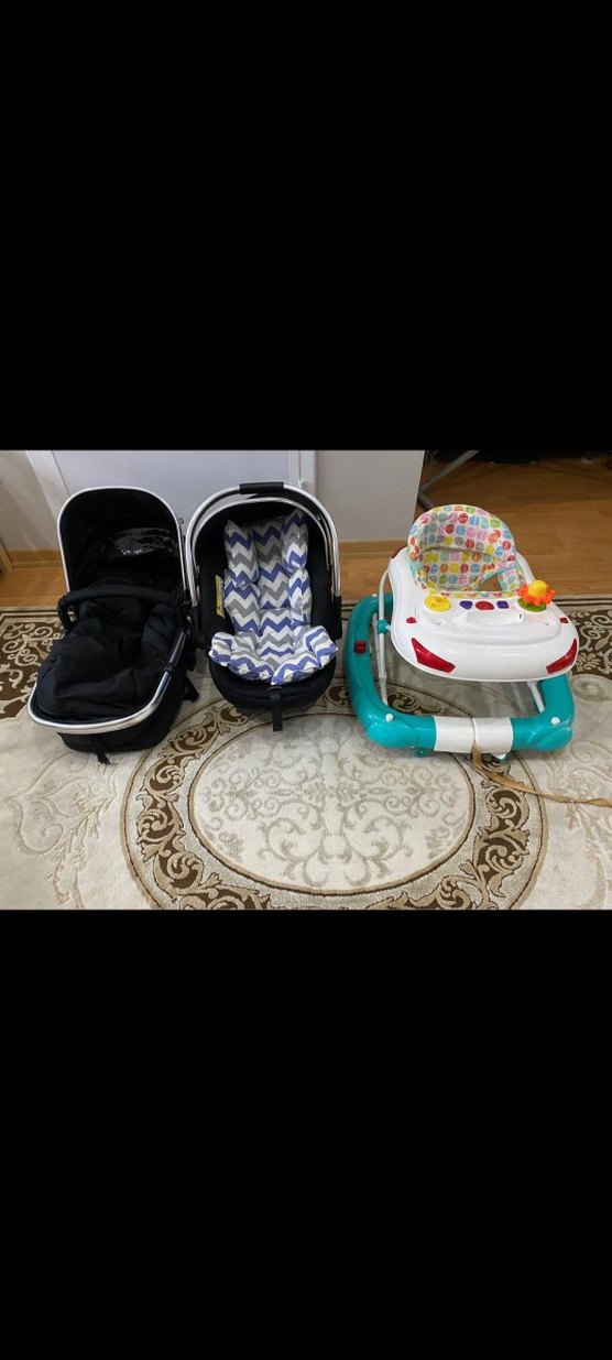 Siyah Bebek Arabası Yataklı Puset - Görsel 2