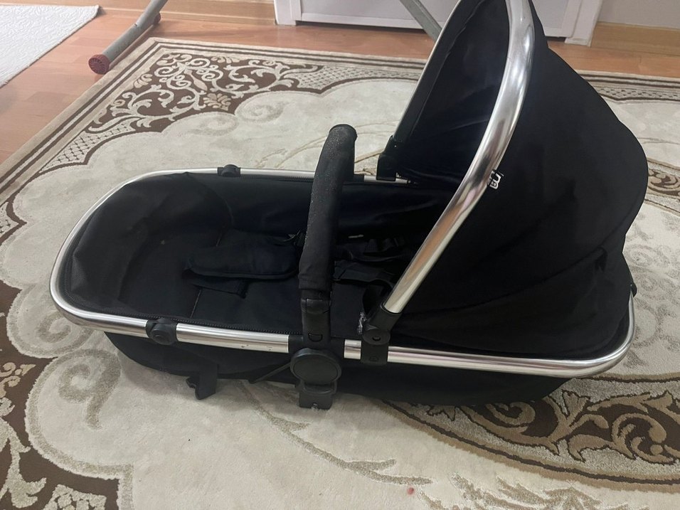 Siyah Bebek Arabası Yataklı Puset - Görsel 3