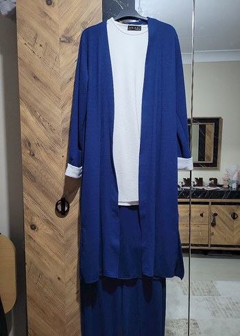 Lacivert 3 parçalı tunik pantolon takım - Görsel 7