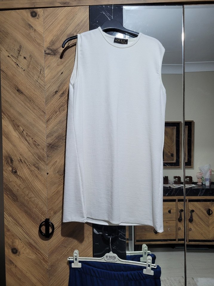 Lacivert 3 parçalı tunik pantolon takım - Görsel 4