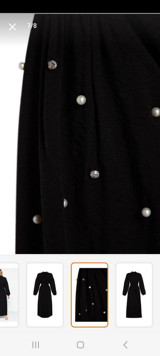 Siyah Uzun Kollu Kemerli Kadın Elbise - Görsel 3