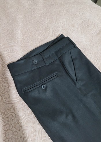 Siyah Klasik Pileli Kumaş Pantolon - Görsel 4