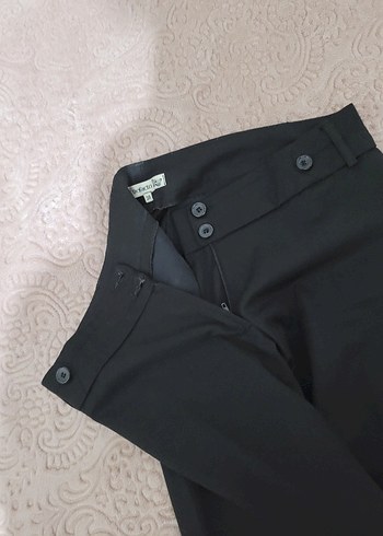 Siyah Klasik Pileli Kumaş Pantolon - Görsel 3