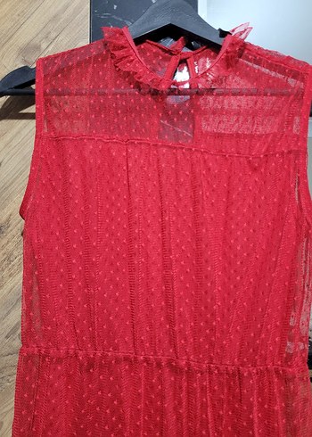 kırmızı mini elbise - Görsel 3