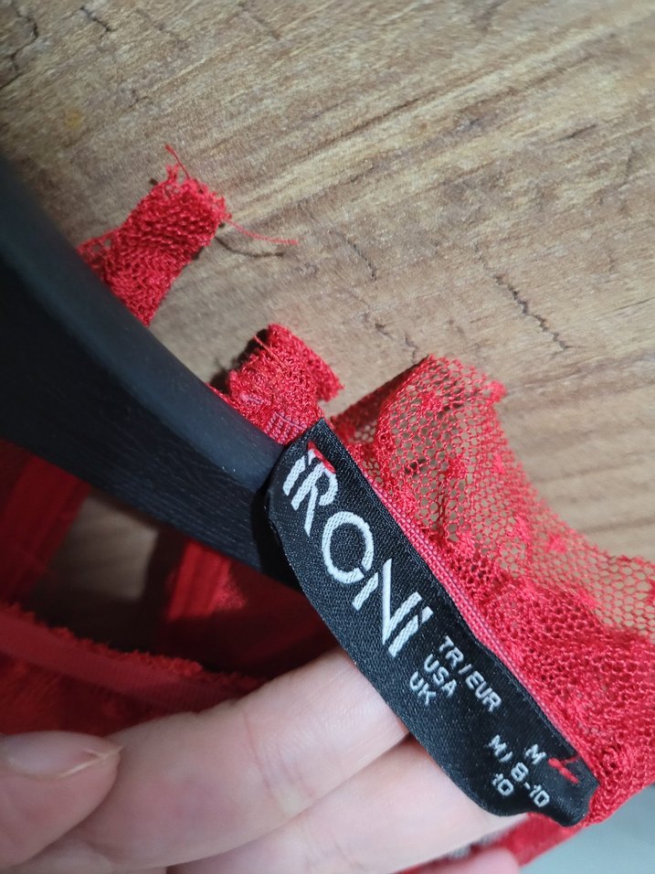 kırmızı mini elbise - Görsel 5