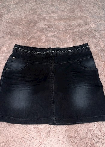 vintage  kadın kot etek nakışlı - Görsel 2