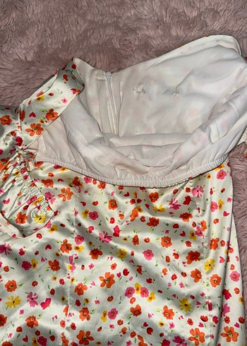 Çiçek Desenli Midi Bohem Elbise - Görsel 2