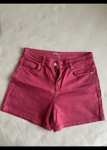 Kadın Pembe Mini Şort Rahat Kesim