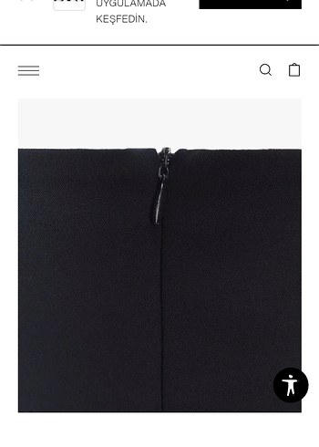 Kemerli Siyah Midi Kadın Elbise ZARA KUTUSUNDA YENİ - Görsel 3