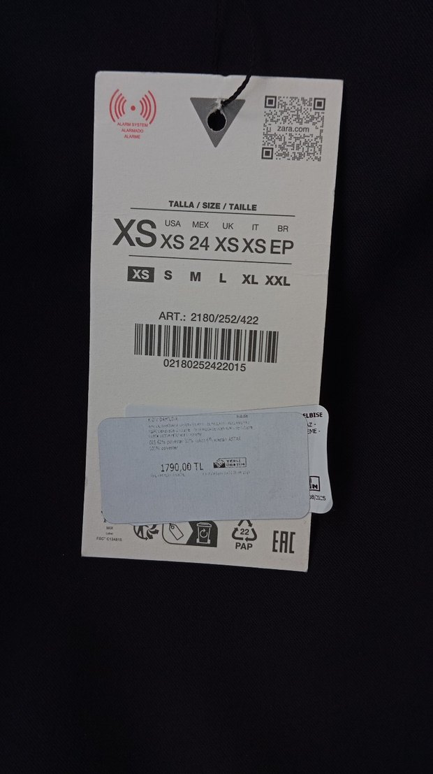 Kemerli Siyah Midi Kadın Elbise ZARA KUTUSUNDA YENİ - Görsel 4