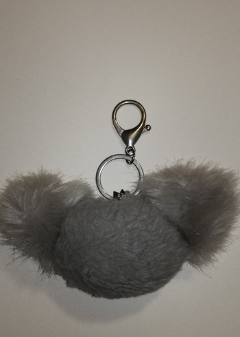 Zara Gri Kürklü Kadın Anahtarlık