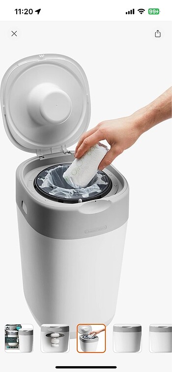 0 Beden: 1+ kg Beden Tommee tippee bebek bezi çöp kovası