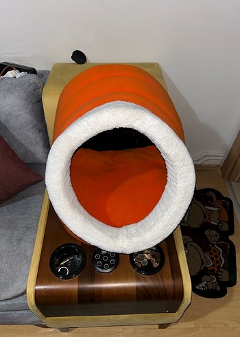 Renkli Turuncu Kedi Yatağı - Görsel 5