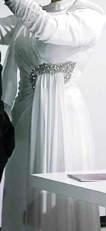 40 Beden beyaz Renk Beyaz Abiye /Nikah elbisesi