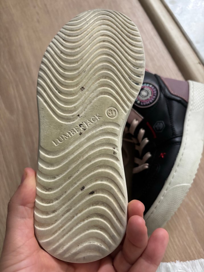 Kız Çocuk Siyah-Pembe Bağcıklı Spor Ayakkabı - Görsel 3