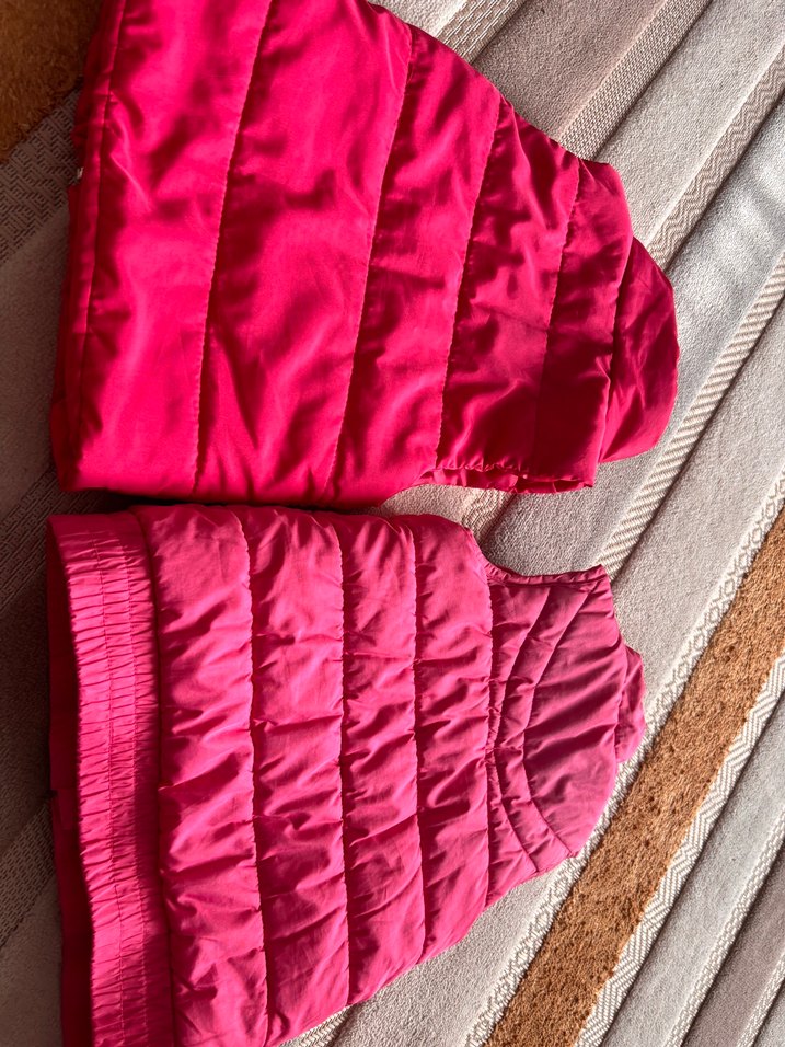 Kız Çocuk Pembe Fermuarlı Yelek - Görsel 4