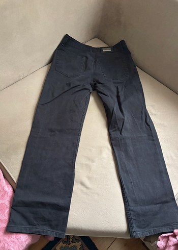 Gri Bol Kesim Kadın Midi Kot Pantolon - Görsel 2