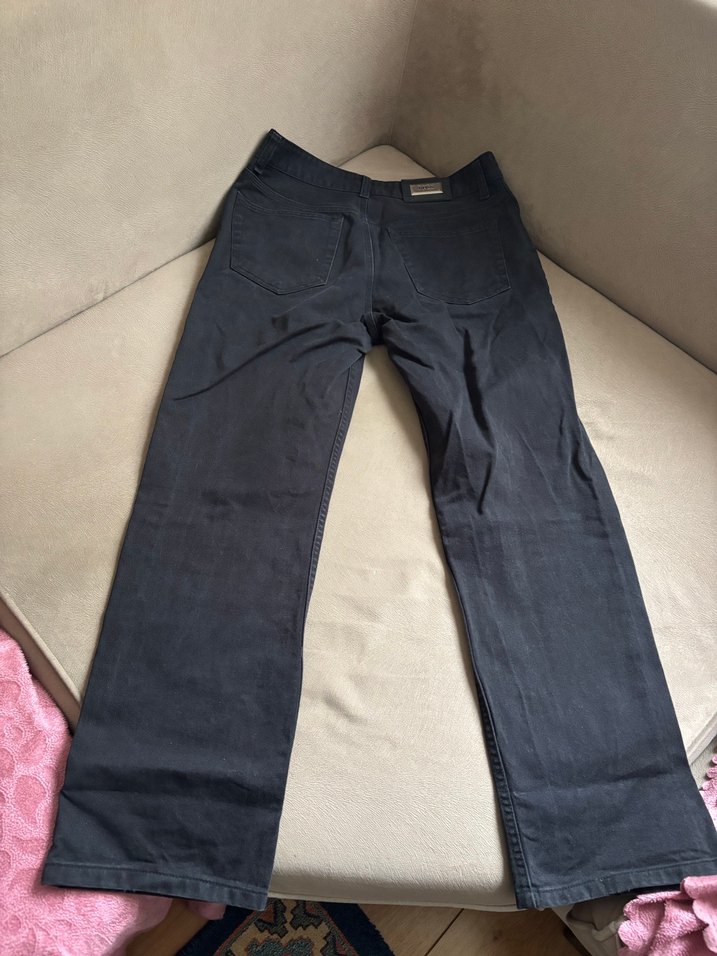 Gri Bol Kesim Kadın Midi Kot Pantolon - Görsel 2