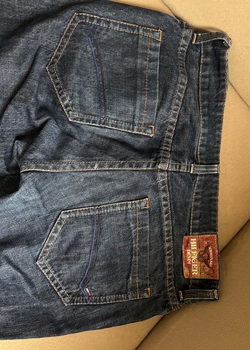 Düğmeli Lacivert Kadın Midi Kot Pantolon - Görsel 5