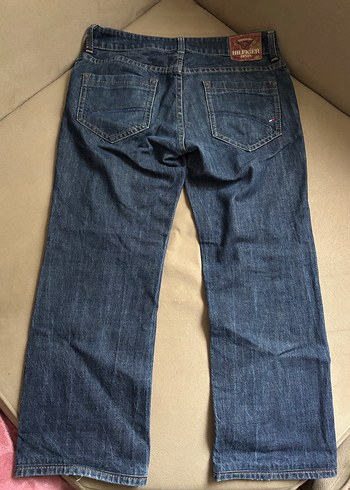 Düğmeli Lacivert Kadın Midi Kot Pantolon - Görsel 2