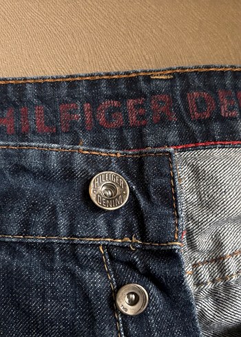 Düğmeli Lacivert Kadın Midi Kot Pantolon - Görsel 3