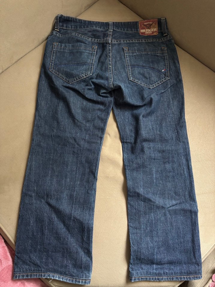 Düğmeli Lacivert Kadın Midi Kot Pantolon - Görsel 2