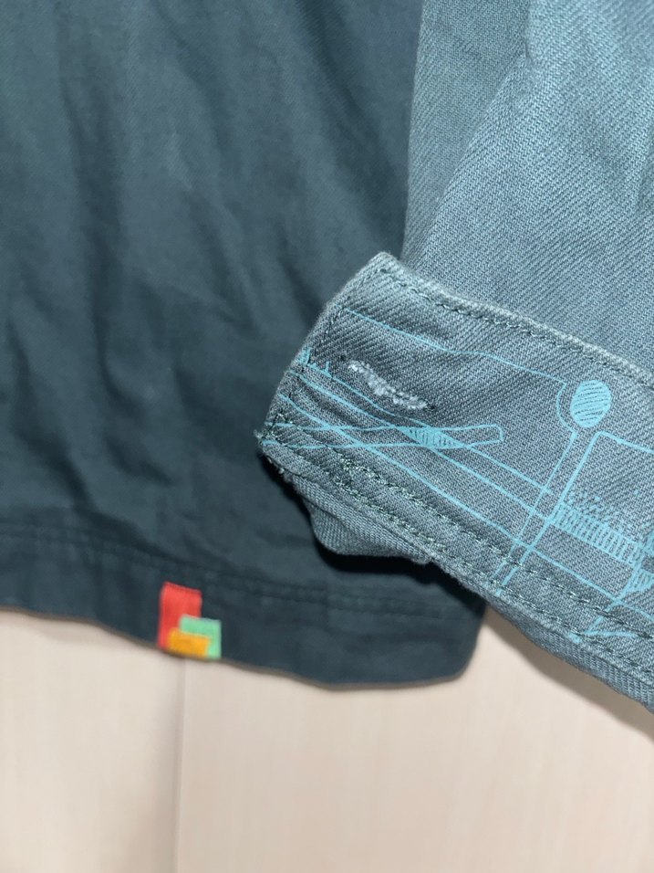 Düğmeli Yeşil Pamuklu Erkek Gömlek - Görsel 5