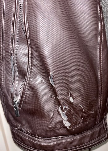 Erkek Siyah Deri Biker Ceket - Görsel 3