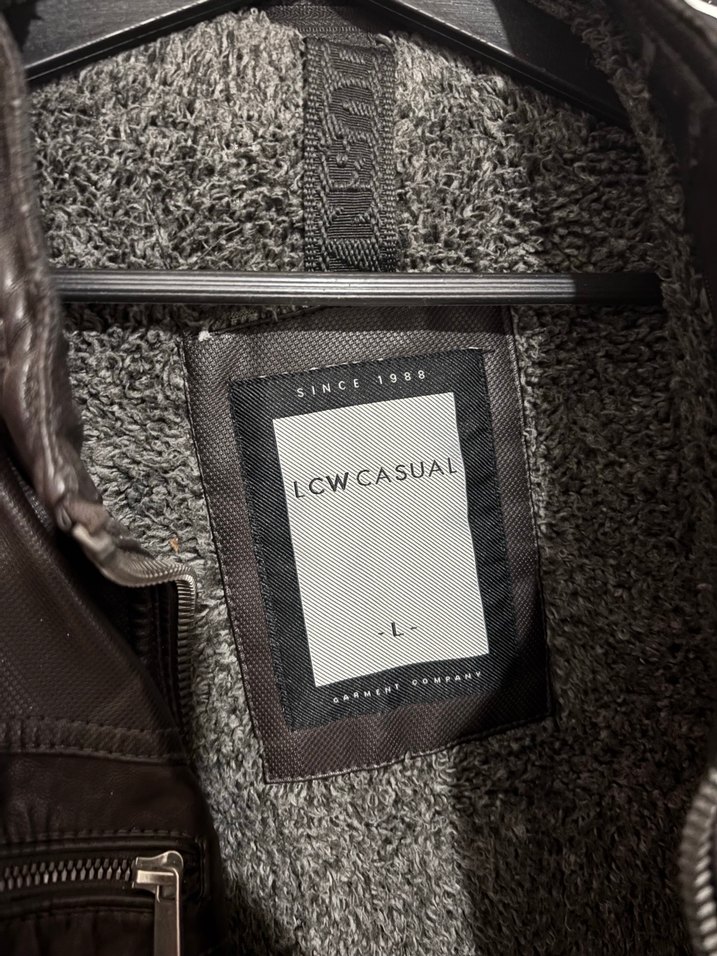 Erkek Siyah Deri Biker Ceket - Görsel 2