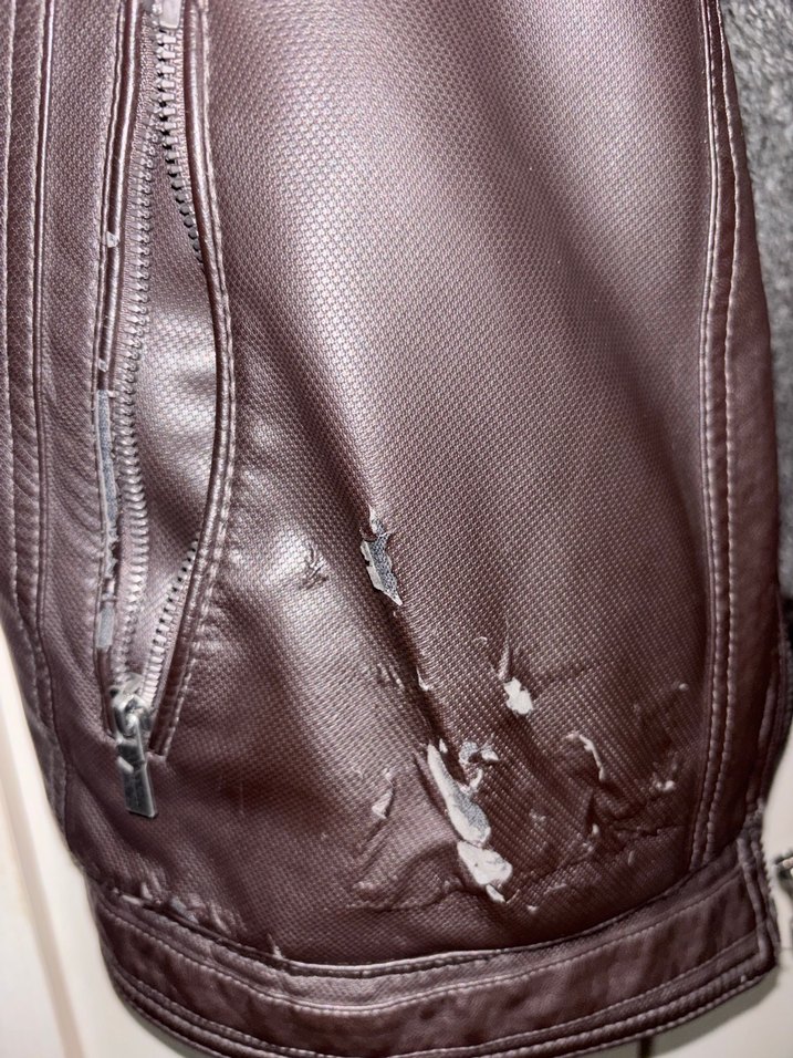 Erkek Siyah Deri Biker Ceket - Görsel 3